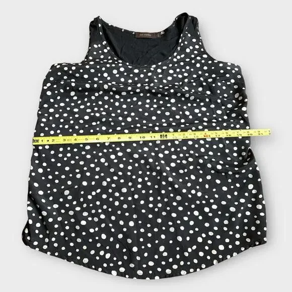The Limited Polka Dot Sleeveless Top Black White Large Top Sheer Back Everyday - Picture 4 of 9